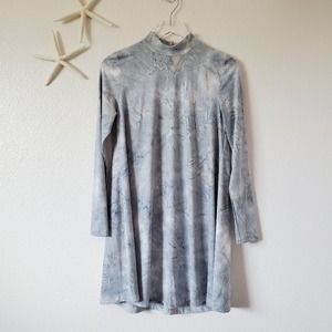 Entro Long Sleeve Midi Tie Dye Dress Size Small